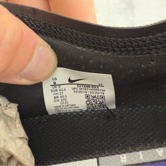 Nike Air Vapormax 2019 SE Black Multi Men's Size 9 - Picture 2 of 15